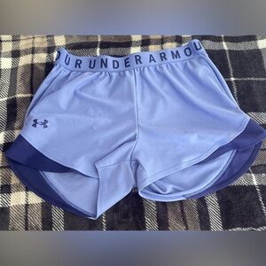 Women’s Med Underarmour periwinkle/purple active shorts